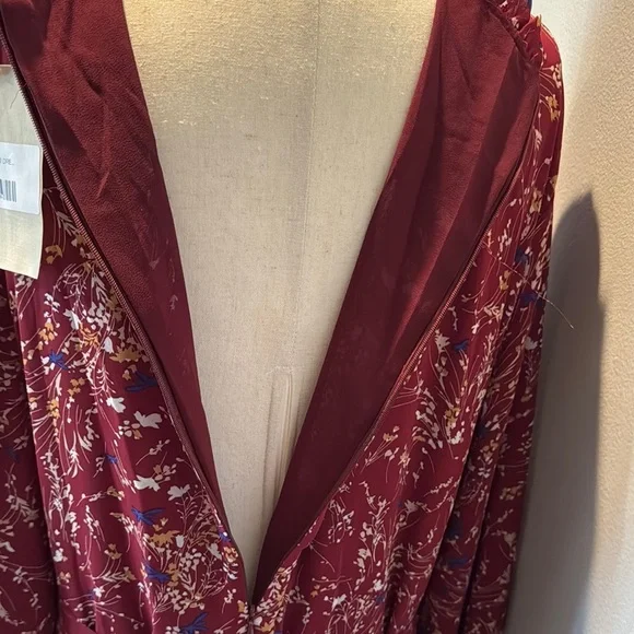 Elegant polyester Floral Long Sleeve maxi Dress NWT XXL - Picture 10 of 16